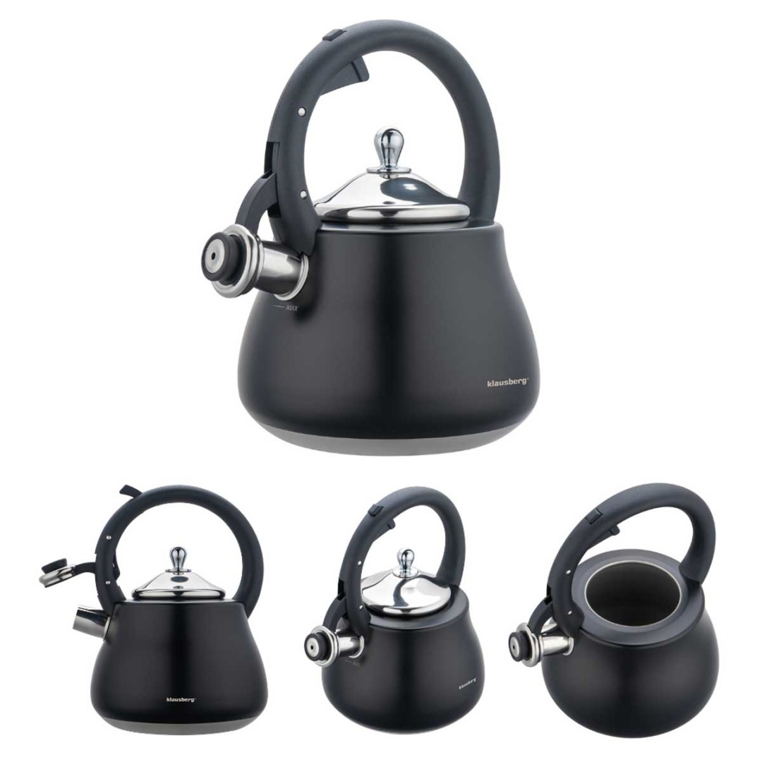 CZAJNIK STALOWY Z GWIZDKIEM 2,8L KLAUSBERG KB-7918